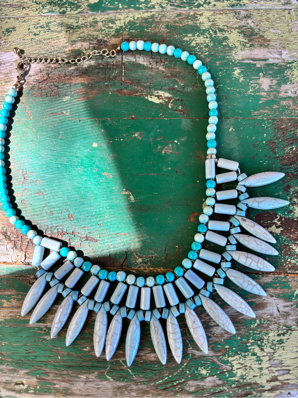 Turquoise 🦋18" Genuine Natural Turquoise Ladies Necklace